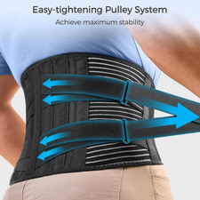 Adjustable Lower Back Brace Lumbar Support Waist Belt For Men Women Pain Relief