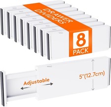Lifewit 8 Pack 4" High Drawer Dividers 33.5-57.5cm/12.7cm" Adjustable