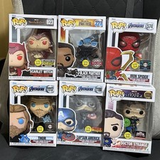 Funko Pop 6x Marvel GITD Bundle Avengers Exclusives W/Protectors