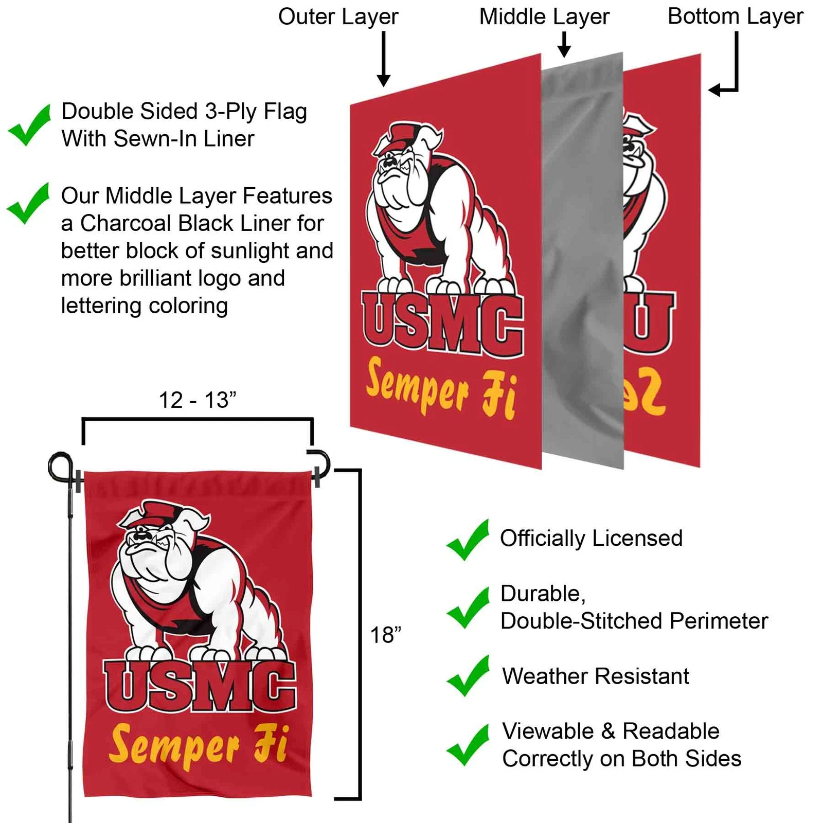 Marine Corps Garden Flag Yard Banner