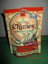 Chimes ORANGE Chewy Ginger Chews 3.5 Ounces