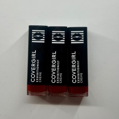 3 Pack: Covergirl Exhibitionist Creme Lipstick *#505 Burnt Red Pepper*