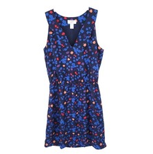 Ann Taylor Loft Dress Women 2 Short Mini Sleeveless V Neck Lined A-Line Colorful