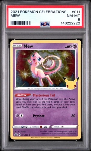 2021 POKEMON CELEBRATIONS #011 MEW PSA 8