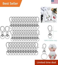 50PCS Key Chain Clip Hooks, Swivel Clasps Lanyard Snap Hook, Keychain Hooks f...