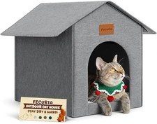 Outdoor Cat House Weatherproof, Insulated Cat Houses for Outdoor/Indoor Cats for