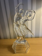 RCR Royal Crystal Rock Glass  Figurine Dancing Couple.