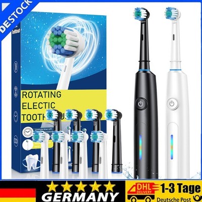 Elektrische Zahnbürste mit USB Rechargeable,4 Köpfen,5 Putzmodi, Tiefenreinigung