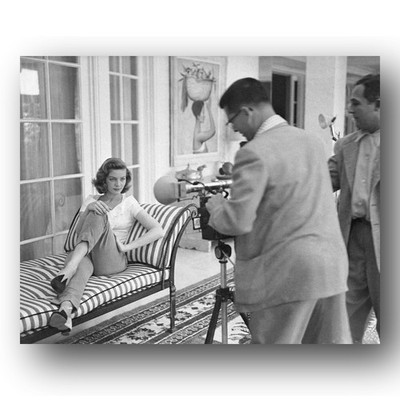 Lauren Bacall Photo 8x10 1950s Actress Portrait Reclining On Chaise Longue