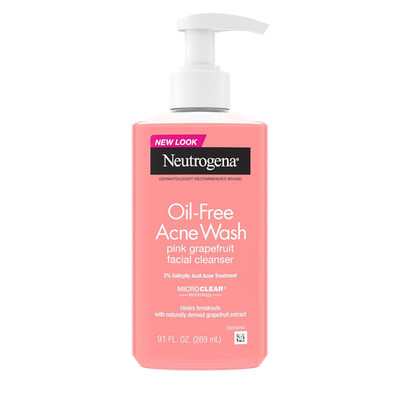 Neutrogena Oil-Free Acne Wash Pink Grapefruit Facial Cleanser - with Salicylic A