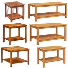 Couchtisch Massivholz Akazie Gartentisch Balkontisch Beistelltisch Holztisch