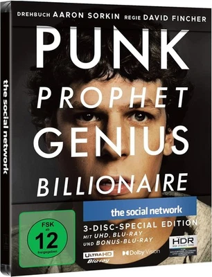 The Social Network (2010)[4K UHD Blu-ray & Blu-ray Steelbook/Neu/OVP] Facebook - Bild 1 von 2