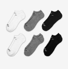 Nike Everyday Plus Cushioned No-Show Training Socks 6-Pack Multi Color Medium