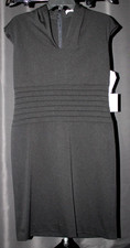 Calvin Klein Black Ribbed Sheath Dress