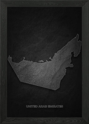 Vereinigte Arabische Emirate Karte gerahmt Wandbild Poster Leinwanddruck Bild