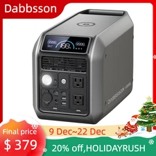 Dabbsson 1008Wh 1200W Portable Power Station Solar Generator for Camping/Tirp