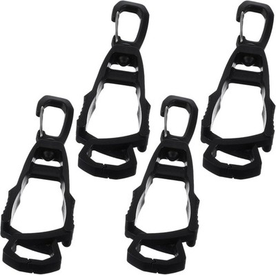 4pcs Glove Clips, Holder for Work Grabber Clip to Pants Black