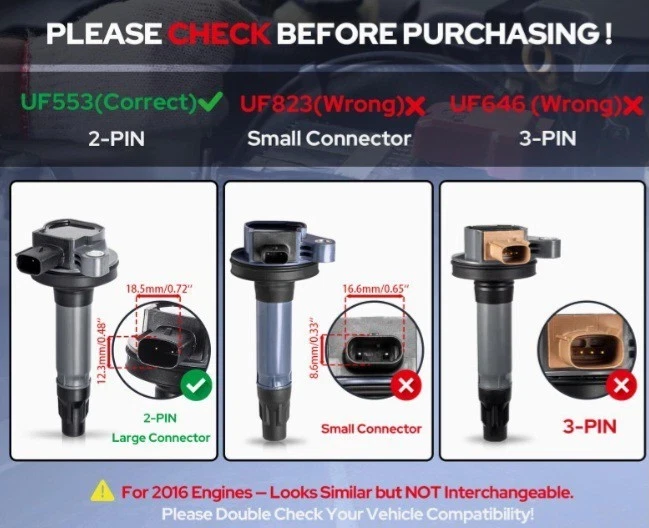 6pcs High Performance Ignition Coil for Mazda CX-9 2008-2015 3.7L UF553 DG520 Foto 2 de 4