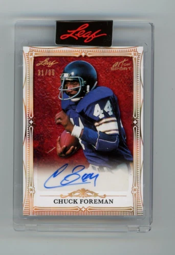 CHUCK FOREMAN 2026 LEAF ART OF SPORT AUTO #ED 31/35 Minnesota Vikings NFL
