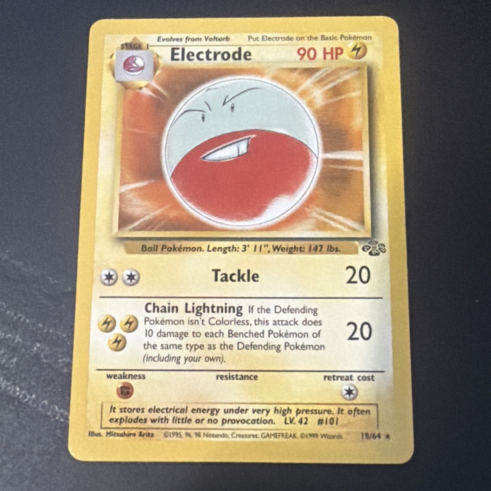 Pokemon Electrode (18) Rare Unlimited Jungle 18/64 NM