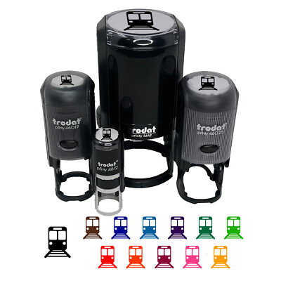 Train Tram Rail Railway Station Icon Self-Inking Rubber Stamp Ink Stamper