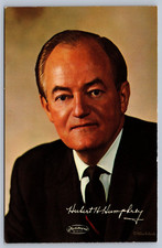 Postcard Hubert H. Humphrey 38th Vice President of United States Political