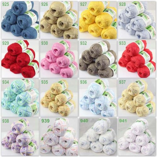 Sale Lot 6SkeinsX50g Soft Bamboo Cotton Baby Wrap Hand Knitting Crochet Yarn - Picture 5 of 45