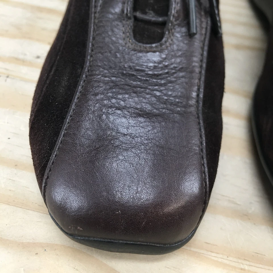 Zapatos Paul Verde Mujer UK3.5 US6 Punta de Bicicleta Tenis Oxford Marrón Gamuza Cuero Foto 4 de 4