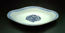 Puiforcat Raynaud Limoges Kan Sou Pickle Relish Dish White & Blue