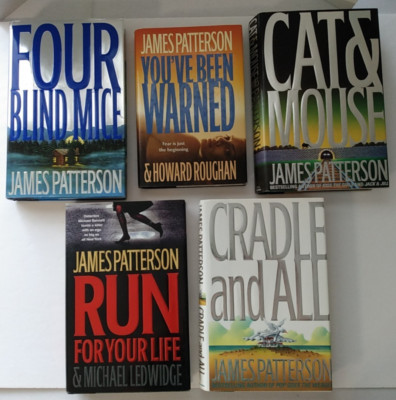 Lot of 5 James Patterson - HCDJ mystery crime thriller scary books