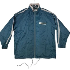Vintage Airwalk Jacket Mens Large Teal Windbreaker Lightweight Nylon Logo