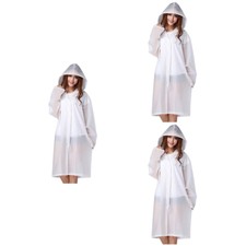 3 Pcs Rain Jacket With Hood Hooded Poncho Ponchos For Adults Plus Size