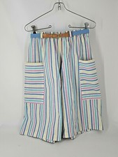 Vintage Ermane' Pastel Stripe Shorts High Waist Size7-8 wide leg GrandmaCore