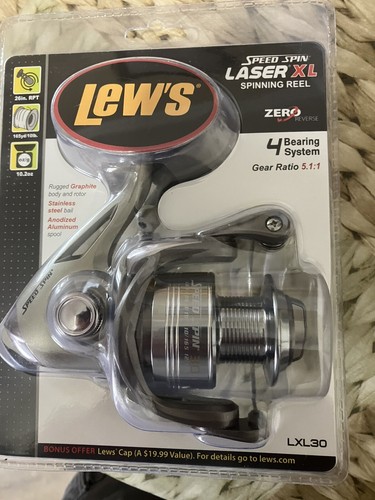 LEW'S SPINNING LASER XL SPEED SPIN REEL (LXL30) (4) BALL BEARING - Picture 2 of 7