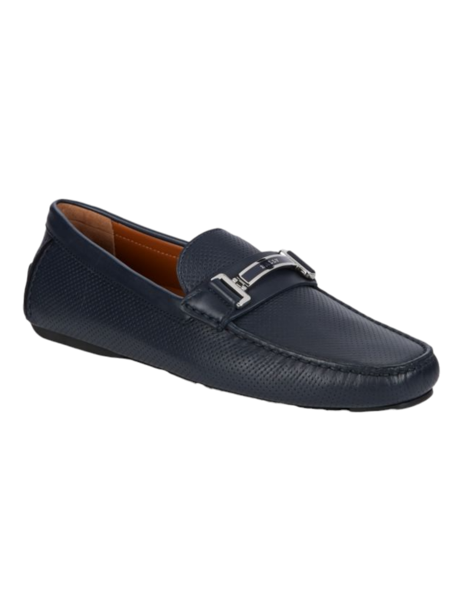 Bally Drulio Men's 6211257 Navy Leather Loafer ShoesMSRP $475 | eBay