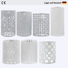 Vintage Lampenschirm Käfig Draht Weiß Lampenschirm E27 Deckenlampe Hängelampe