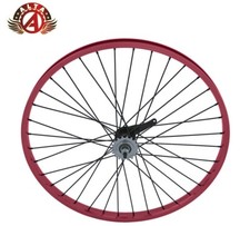 Alta 26 X 2.125 Cruiser Front Or Coaster Wheel 36 Spoke 12g 38 Axle Red.
