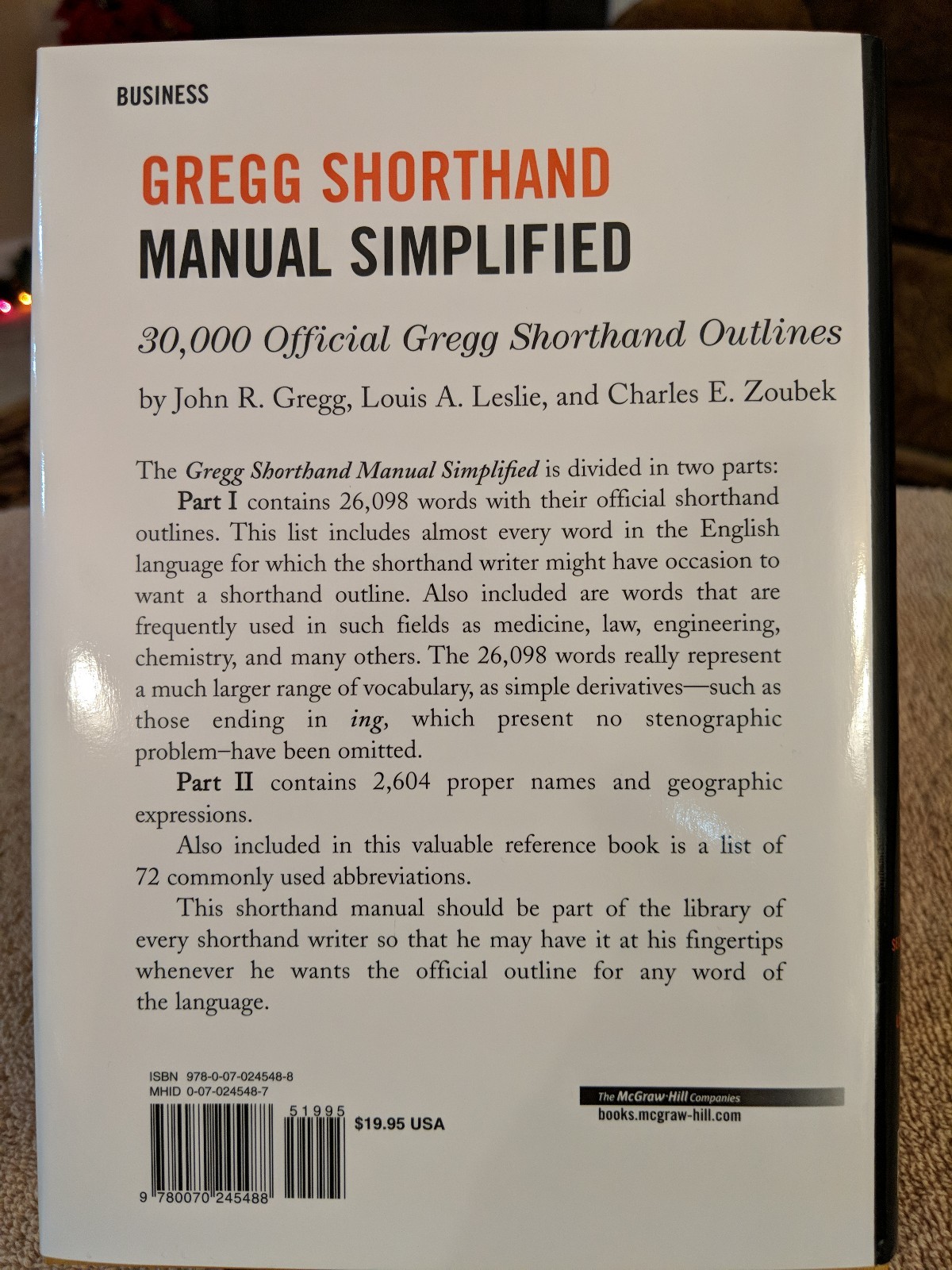 Shorthand Manual Simplified by Louis A. Leslie, John R. Gregg and Charles  E. Zoubek (1955, Hardcover, Revised) | eBay