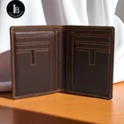 Vintage Leather Mens Slim Bifold Wallet RFID Blocking Credit Card Holder Wallets