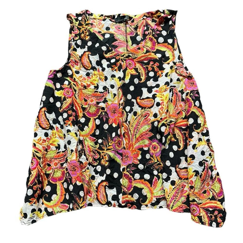 Liv by Habitat Tank Top Women's Size Small Floral Abstract - Image 2 of 4