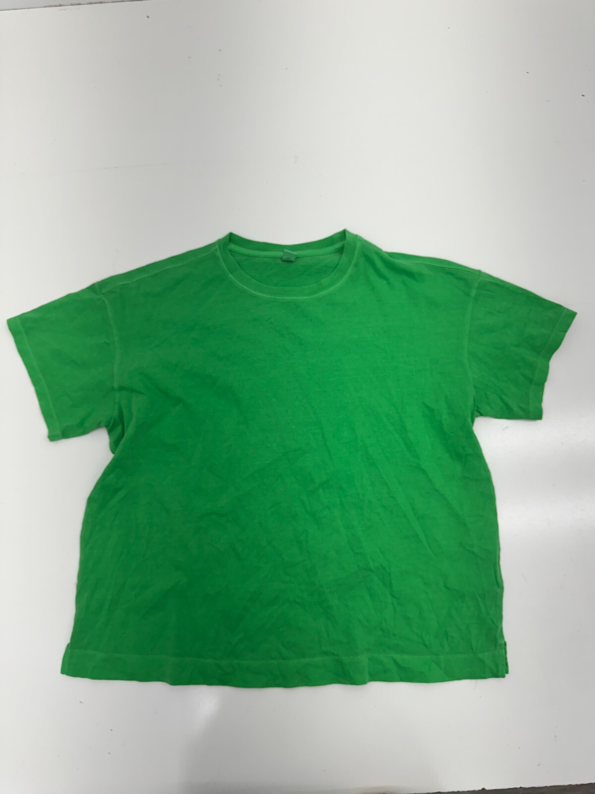 Old Navy Solid Green Basic Short Sleeve Shirt Men… - image 1