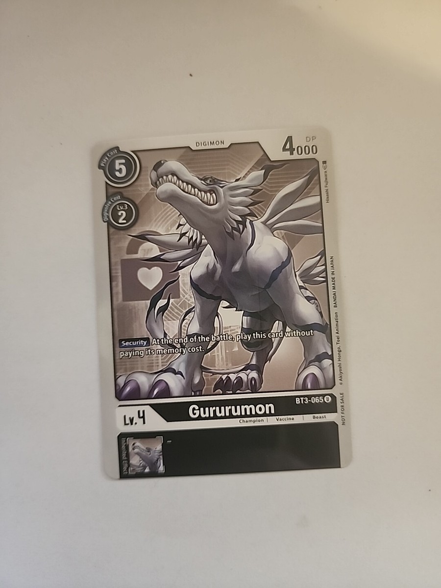 Gururumon - BT3-065 - Parallel Rare - Digimon Card Game BT-03 | eBay