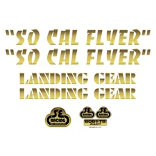 SE Racing SO CAL FLYER frame & fork decal kit gold BMX  BIKE LIFE