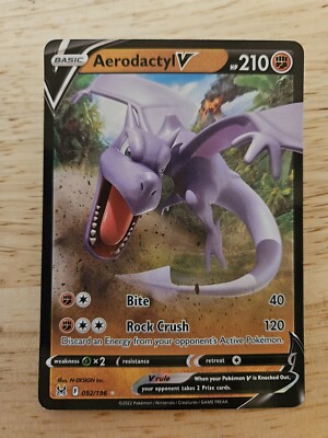 Aerodactyl V 092/196 Lost Origin NM Ultra Rare Pokemon Card