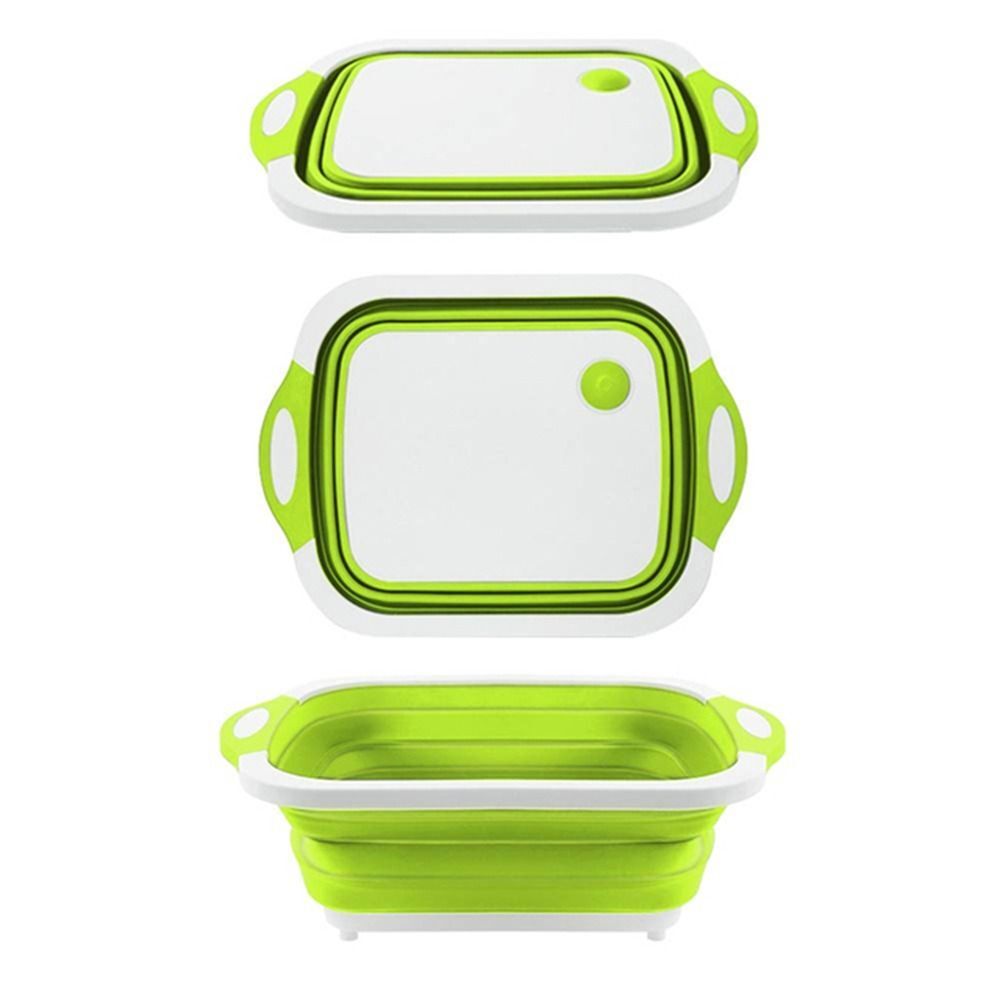 Camping Dishes Collapsible Cutting Board Foldable Drainage Basket
