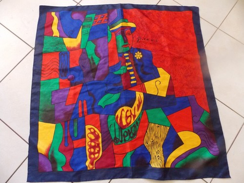 Superbe foulard VETTER soie TBEG vintage scarf 67 x 67 cm