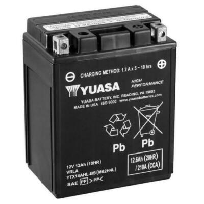 Yuasa Akku YTX14AHL-BS 12V 12Ah 210 CCA aktiviert einsatzbereit 