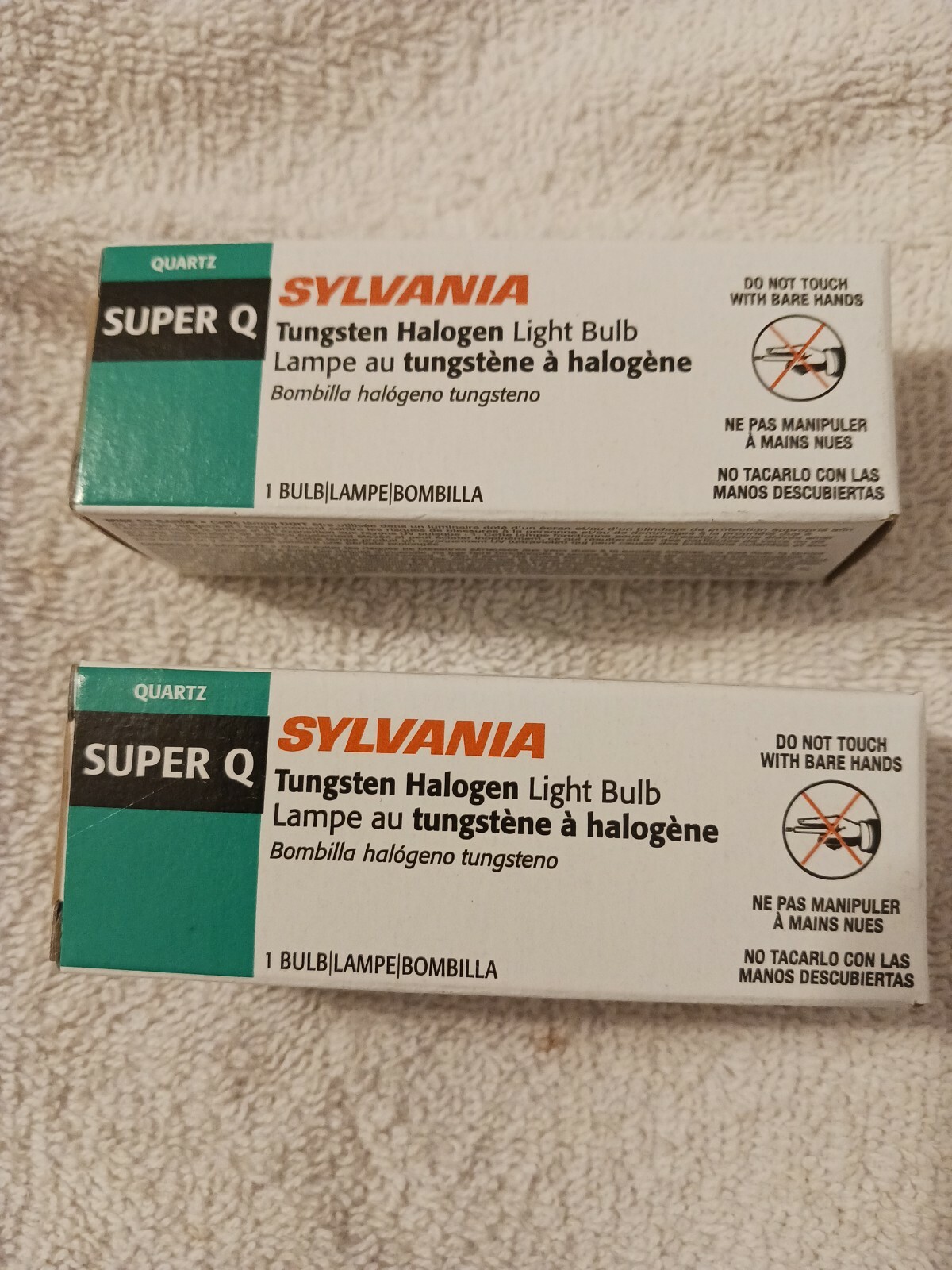 SYLVANIA 58755 Tungsten Halogen Light Bulb 100Q/CL/DC ESR - 100W 120V- Lot Of 2