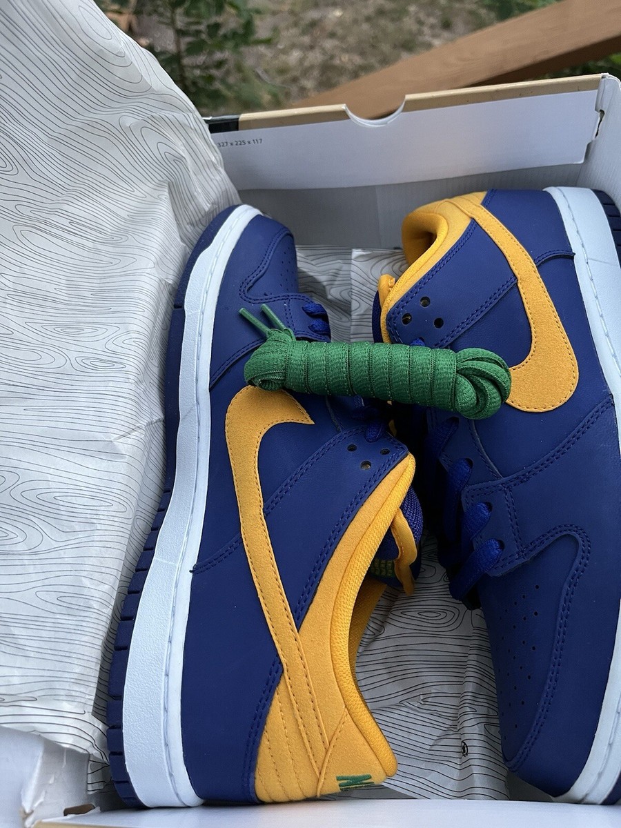 靴 Nike SB Dunk Low \" Blue/Midas Gold\" Nike SB Dunk Low Royal Blue Midas Gold Green DS Size 11