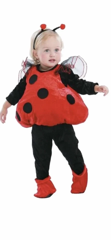 Disfraz de Halloween Ladybug negro y rojo 1-2 años. SIN cabeza ni zapatos Foto 2 de 4